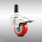 Service Caster 3 Inch 316SS Red Poly Swivel 1 Inch Expanding Stem Caster Lock Brake SCC SCC-SS316TTLEX20S314-PPUB-RED-1 - alternate 1